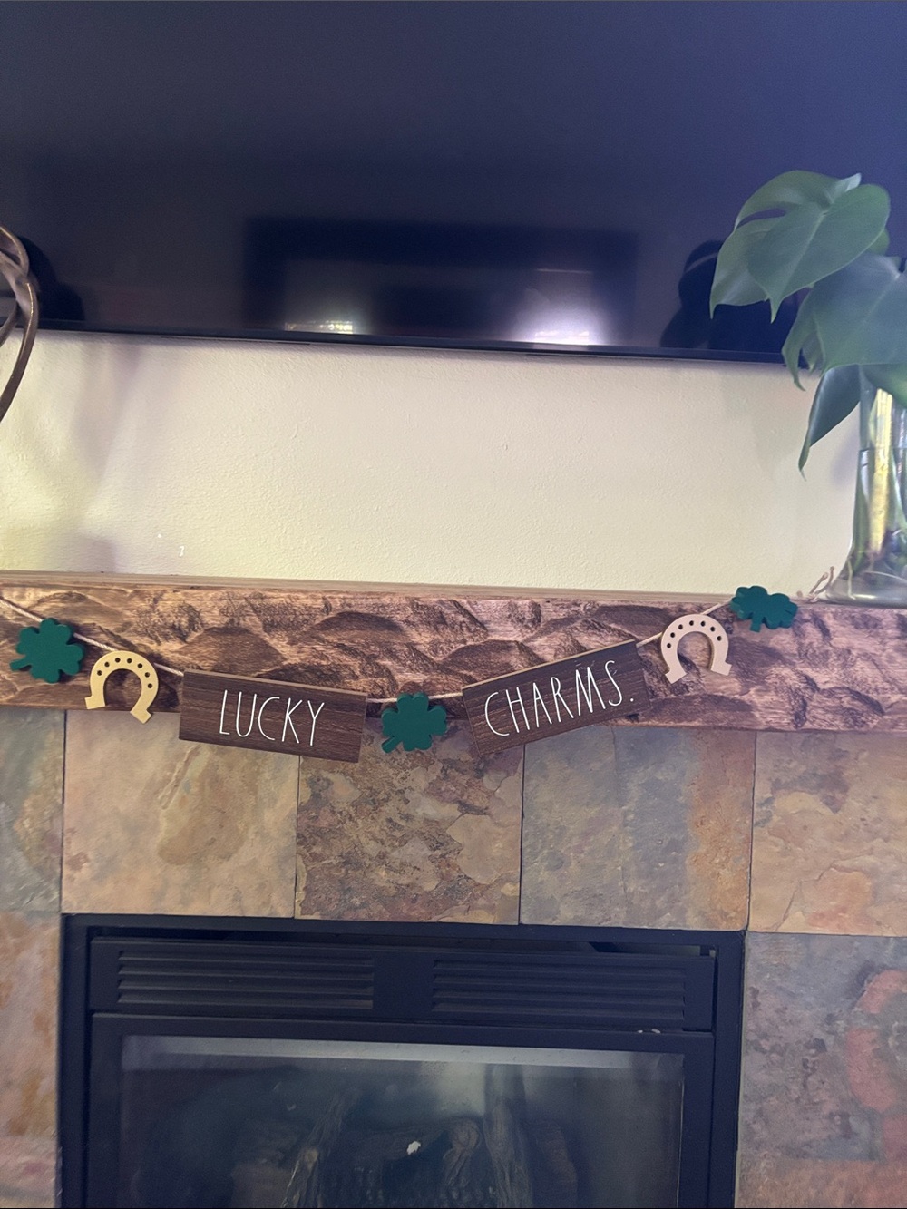 St. Patrick's Day 'Lucky Charms' Green Shamrock and Horseshoe Garland